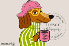 Funny Dachshund Dog PNG Coffee Lover Design Funny Pet Lover Product Image 1