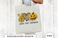 Peace Love Halloween png sublimation designs downloads Product Image 2