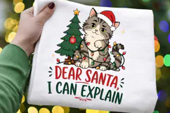 Cat Christmas PNG, Dear Santa I Can Explain PNG, Funny Tabby Product Image 5