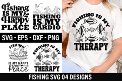 Fishing SVG Design - Fishing Is My Happy Place Product Image 1