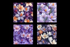 Crocus Flower Digital Paper Patterns Product Image 2