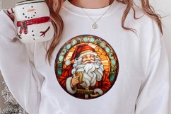Stained Glass Painting Of Santa Clipart Sublimation Product Image 2