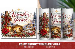 Christmas Peace 20oz Tumbler Wrap, Jesus Is Christmas Nativi Product Image 1