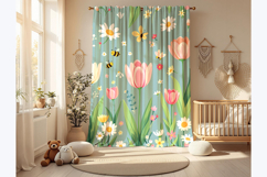 Boho Nursery Curtain Mockup Product Image 3
