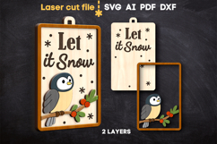 Christmas Ornament SVG laser cut files for Glowforge Product Image 2