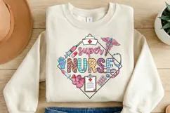 Super Nurse PNG, Nurse Life Sublimation Design, Cute Medical Product Image 2