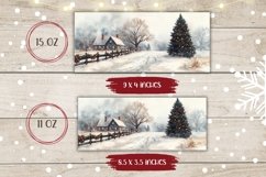 Christmas Village Mug Wrap, Christmas Sublimation Mug PNG Product Image 2