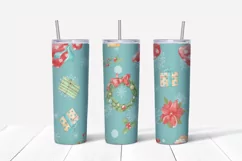 Christmas Lion Skinny tumbler wrap design Product Image 4