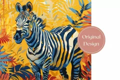 Zebra Tumbler Wrap Design, Tropical Leaves Tumbler Design Product Image 2