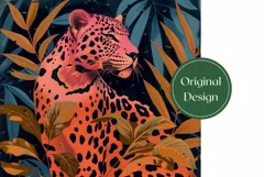 Leopard Tumbler Design,Tropical Leaves Tumbler Sublimation Product Image 2
