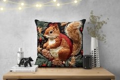 Christmas Squirrel Pillow Case Designs, Winter Pillowcase Product Image 2