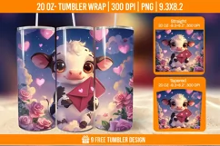 Highland Cow Tumbler Wrap Designs, Sublimation Wrap Product Image 1