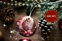 Cute Christmas Ornament PNG, Magic Owl Ornament Design Product Image 2