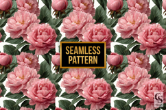 Soft Pink Peonies Digital Paper Product Image 2