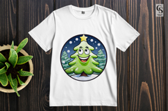 Cute Snow Pine Tree Clipart Sublimation PNG Product Image 2
