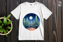 Winter Night Forest Clipart Sublimation PNG Product Image 3