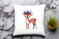 Cute Patriotic Deer Watercolor Clipart PNG Product Image 2