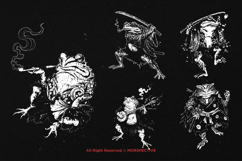 10 Bundle Dark Art Japanese Frog Yakuza Samurai Katana Ninja Product Image 3