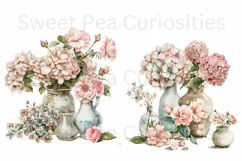 Flowers, Clipart, Ephemera, PNG, Junk journal, Shabby Chic Product Image 2