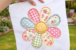 Patchwork Daisy PNG, Vintage Spring/Summer Sublimation Product Image 2