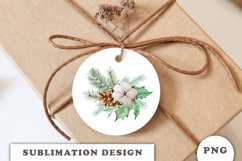 Watercolor Christmas bouquet sublimation Product Image 2