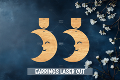 Celestial Style Laser Cut Earrings SVG File Product Image 1