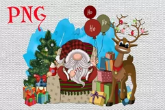 Christmas gnome png ho ho ho christmas deer sublimation Product Image 1