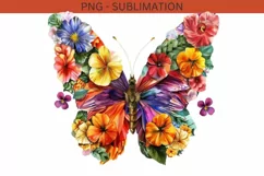 Butterfly PNG Digital File, Instant Download Sublimation Product Image 1