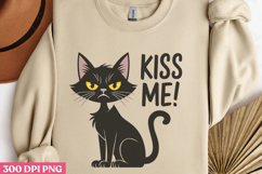 Kiss Me PNG, Funny Cat Jokes Sublimation PNG Product Image 2