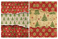 Christmas, Red, Green, Papers, Junk Journal Product Image 2