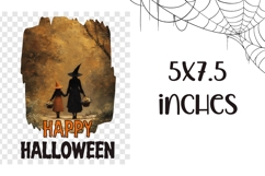 Happy Halloween Towel Design, Witch Sublimation Product Image 2