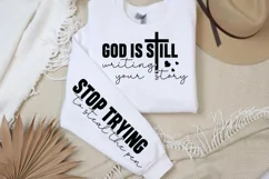 God is still writing your story Sleeve SVG PNG, Product Image 2