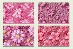 Pink Knitted Flowers Cutting Boards sublimation Design Product Image 2
