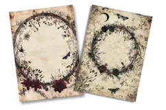 Gothic Floral Junk Journal Pages Product Image 2