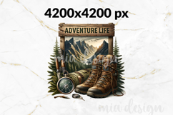 Adventure Life PNG, Mountain Hiking &amp; Camping Sublimation Product Image 2