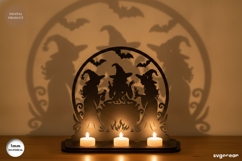 Halloween Candle Holder SVG Bundle | Laser Cut | Glowforge Product Image 2