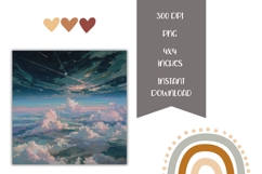 Space Sky Square Coasters, Galaxy Square Coaster Template Product Image 2