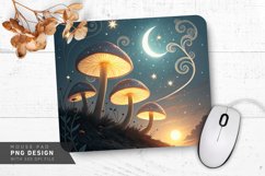 Celestial Mushroom Fantasy Mouse Pad PNG Design Product Image 1