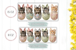 Cartoon Easter Cat Mug Wrap, Easter Mug Template Product Image 2
