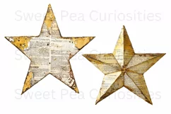 Ephemera, Mixed Media, Stars, PNG, Junk Journal, Clipart Product Image 2