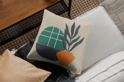 Modern Abstract Potted Plant Embroidery Design Product Image 2