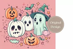 Spooky Halloween Tumbler, Pink Halloween, Funny Pumpkins PNG Product Image 2
