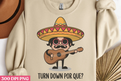 Turn Down Por Qué PNG, Cinco De Mayo Sublimation PNG Product Image 3