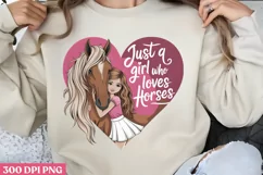 Just a Girl Who Loves Horses PNG Product Image 2