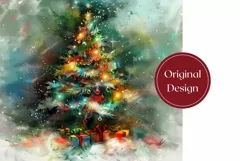Christmas Village Tumbler Wrap, Cute Christmas Tree Tumbler Product Image 2