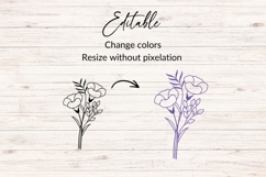 September Birth Flower Bouquet SVG - Morning Glory Product Image 2