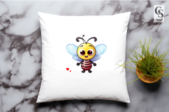 Cute Bee Cartoon Character Sublimation SVG PNG Product Image 3