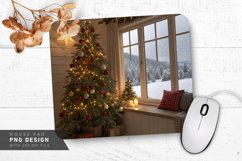 Cozy Holiday Corner Mouse Pad PNG Design Product Image 1