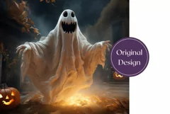 3D Halloween Ghost Tumbler Wrap, 3D Tumbler Wrap Sublimation Product Image 2