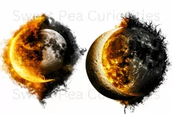 Moon, Sun, Stars, Fantasy, Ephemera, PNG, Clipart Product Image 2
